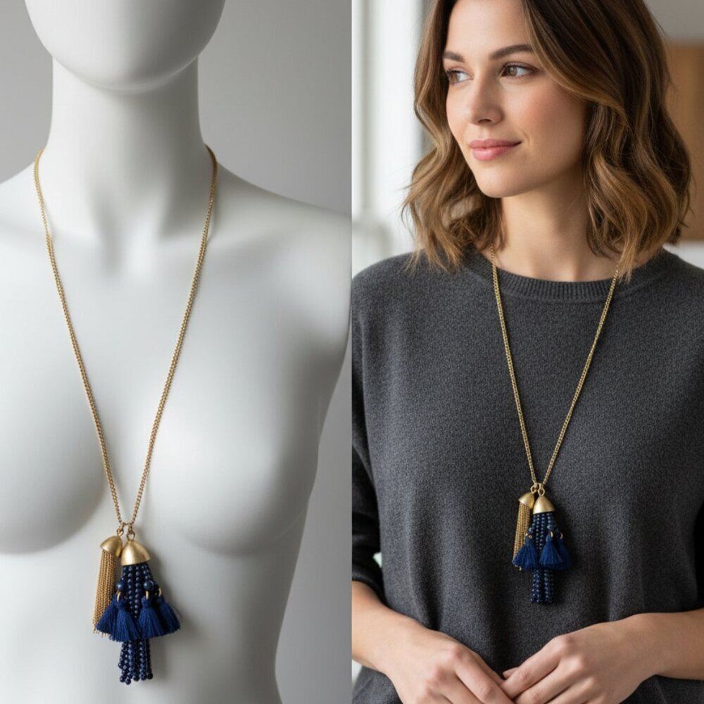 Stunning J. Crew long pendant necklace in Excellent Used Condition (EUC).